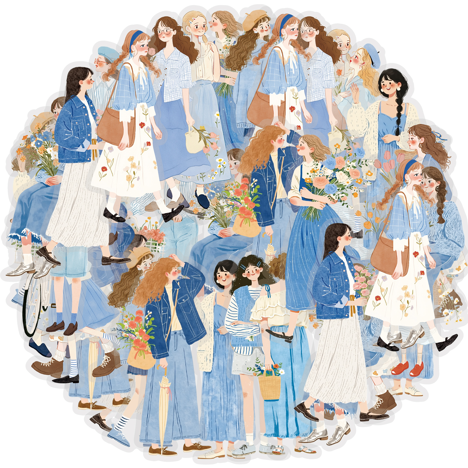 Laptop Accessories Girly - Etori Life Blue Forest Style Girl