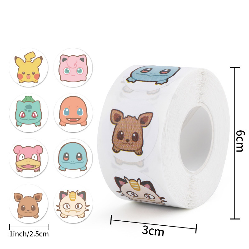 500pcs Roll Cartoon Pokemon St – Laptop Accessories Kids Bewertung und Preis