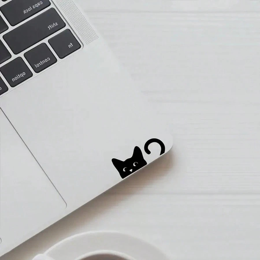 Cute Black Cat Peeker Vinyl De – Laptop Accessories Design Bewertung und Preis