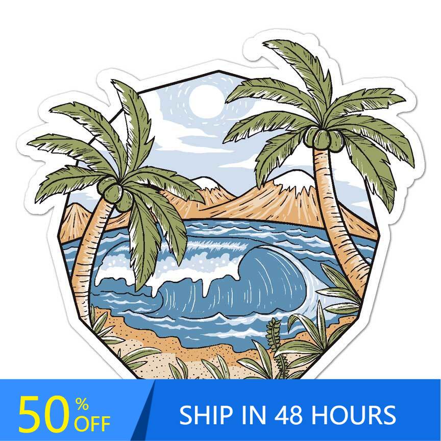 Palm Trees Beach Surf, Retro B – Laptop Unique Accessories Bewertung und Preis
