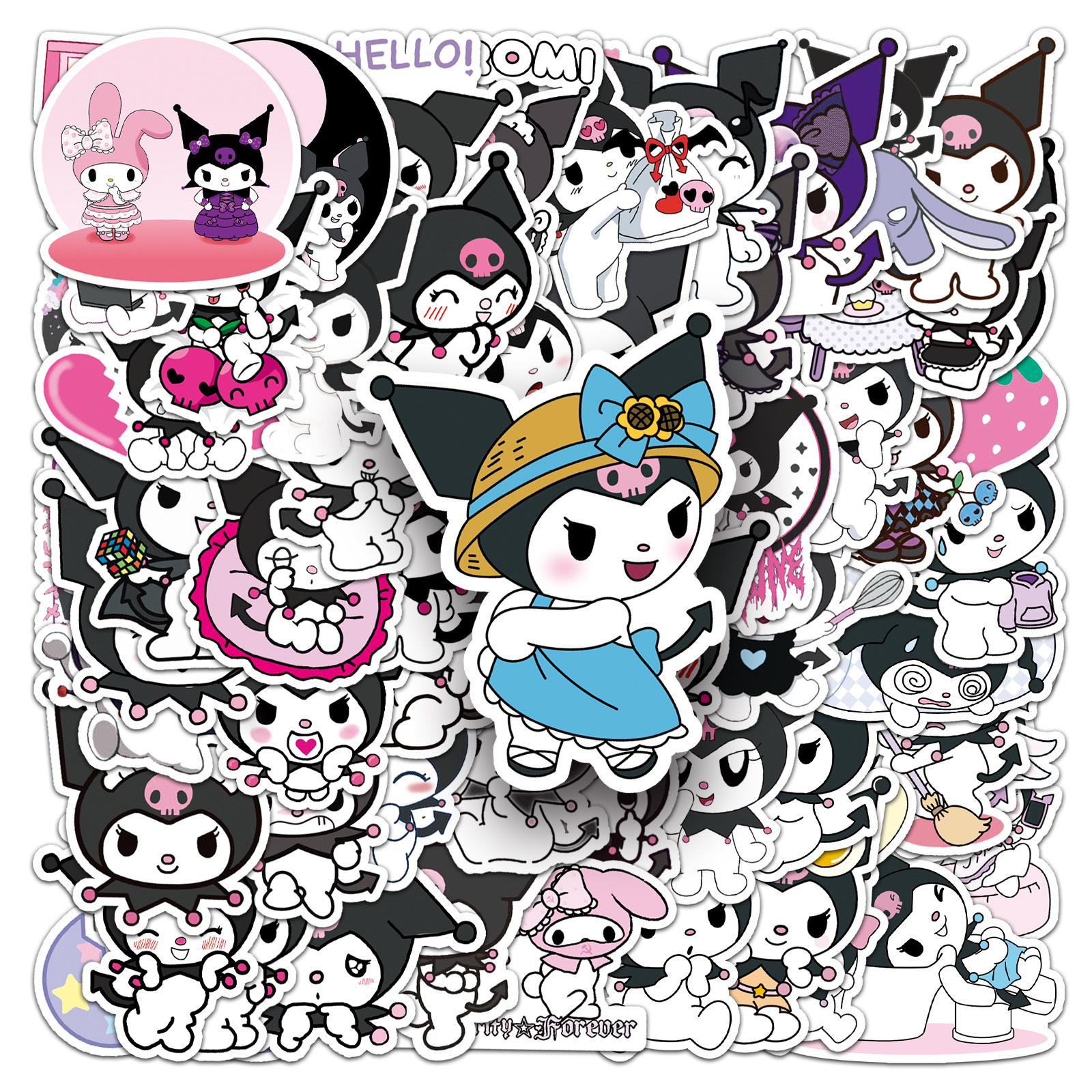 100Pcs Sanrio Kuromi Anime Car – Laptop Accessories Girly Bewertung und Preis