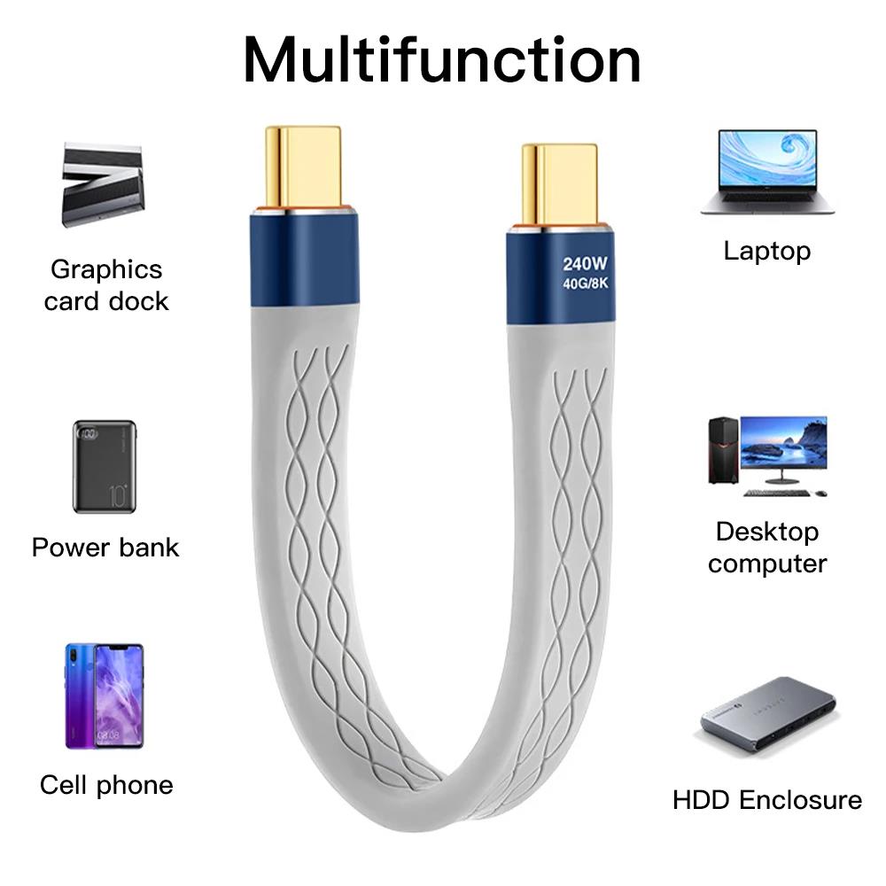 240W USB 4.0 Data Cable Flat S – Laptop Accessories Design Bewertung und Preis