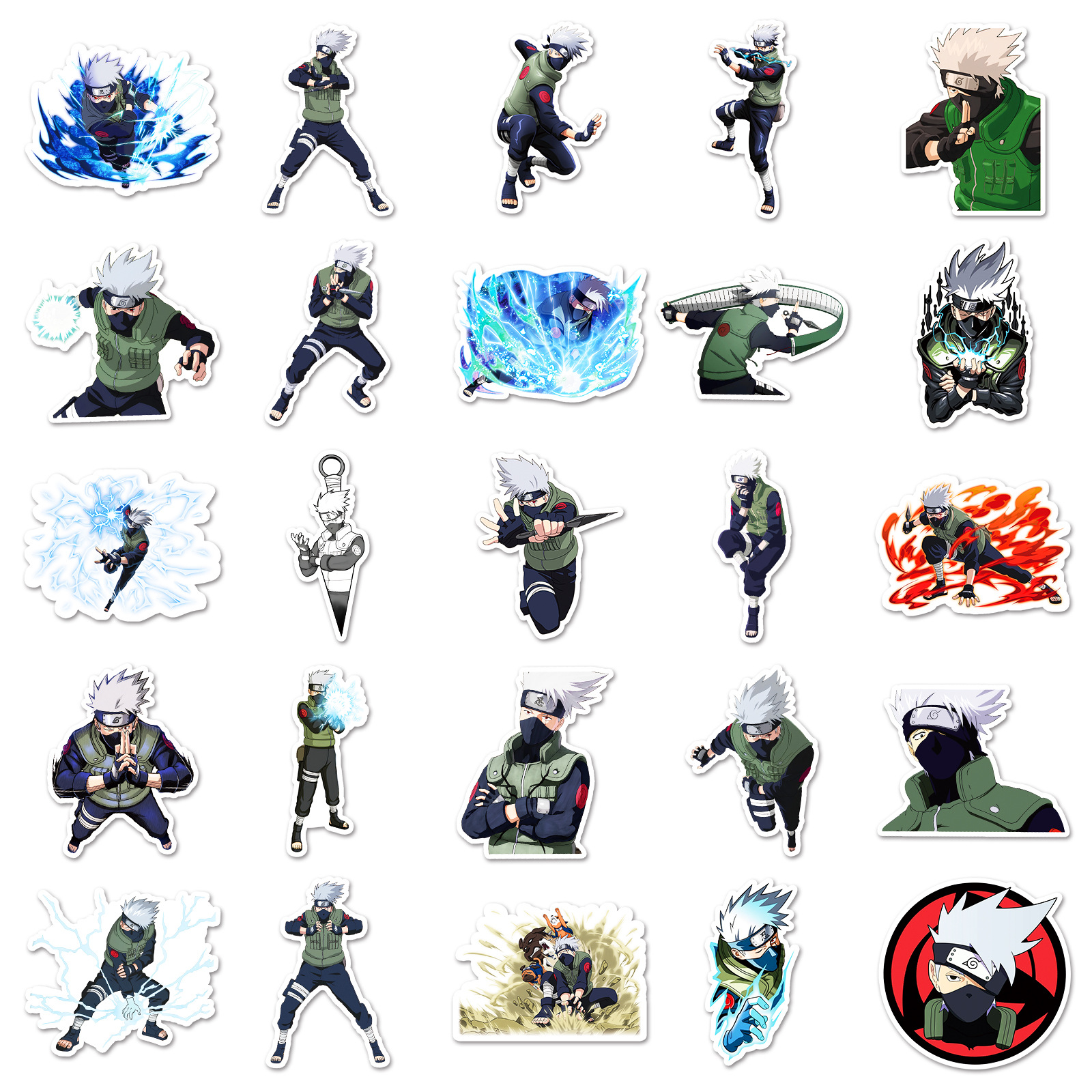 50pcs Anime Naruto Hatake Kaka – Laptop Accessories Toy Bewertung und Preis