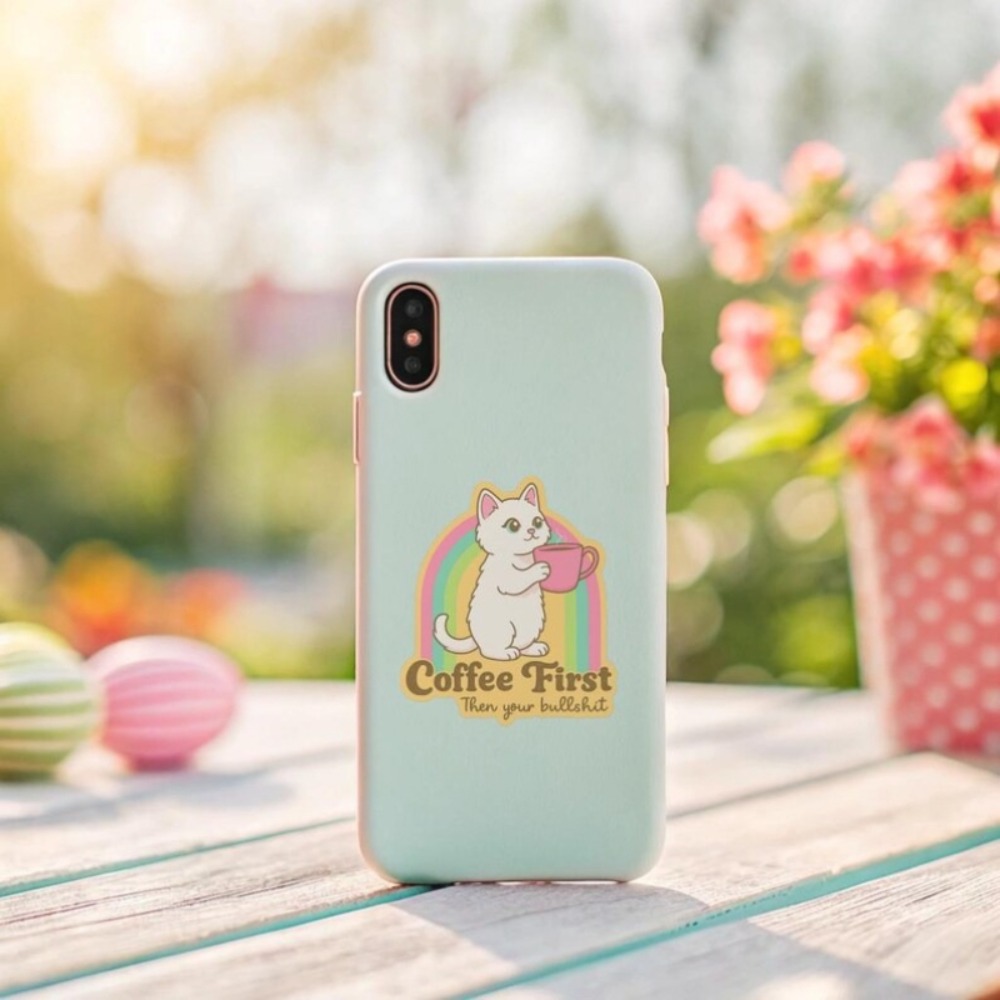 Fun coffee cat stickers Retro  – Laptop Unique Accessories Bewertung und Preis