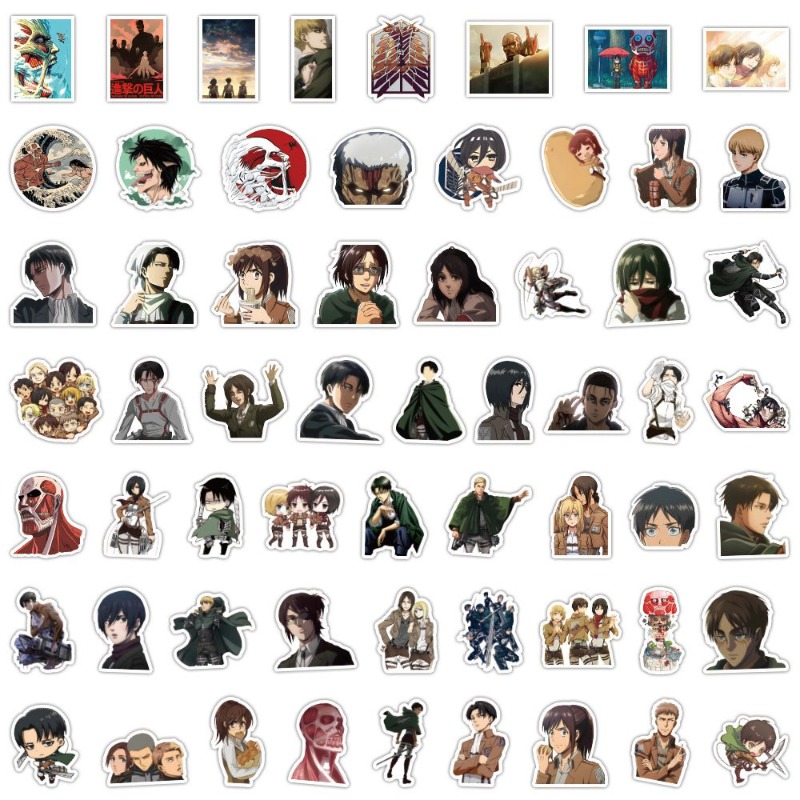 60Pcs Attack on Titan Anime St – Laptop Accessories Toy Bewertung und Preis