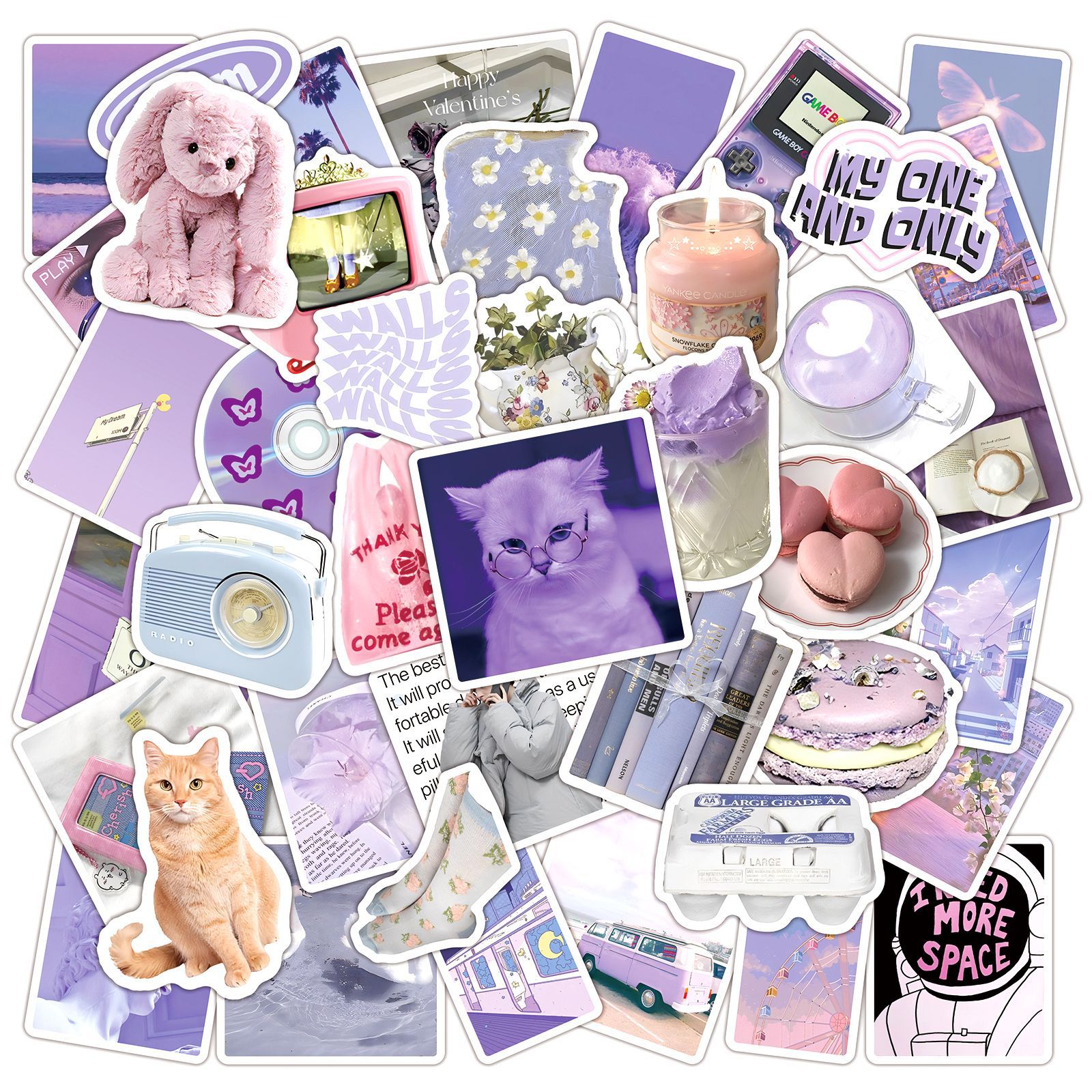 50Pcs Ins Style Fresh Purple A – Laptop Accessories Girly Bewertung und Preis