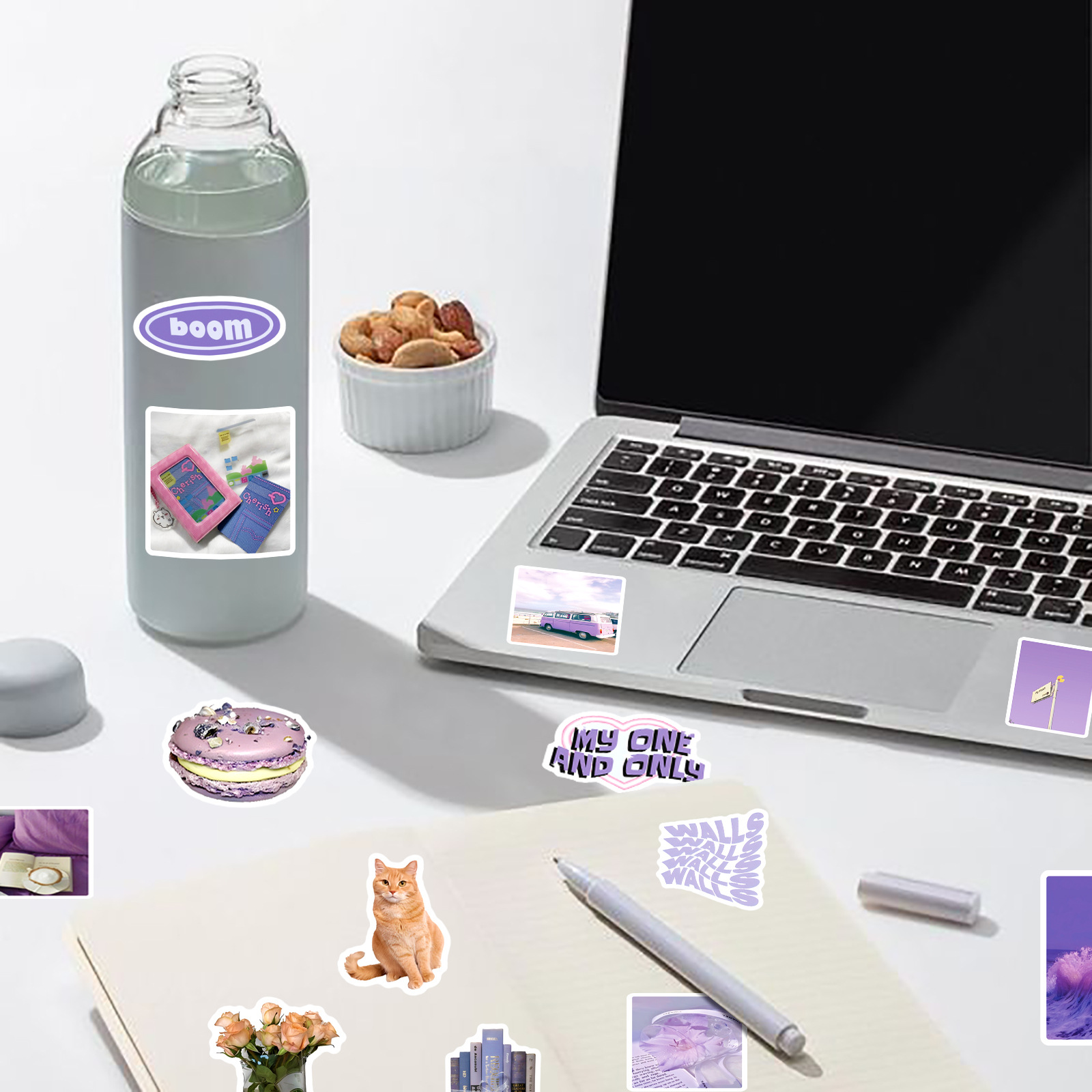 50Pcs Ins Style Fresh Purple A – Laptop Accessories Girly Bewertung und Preis
