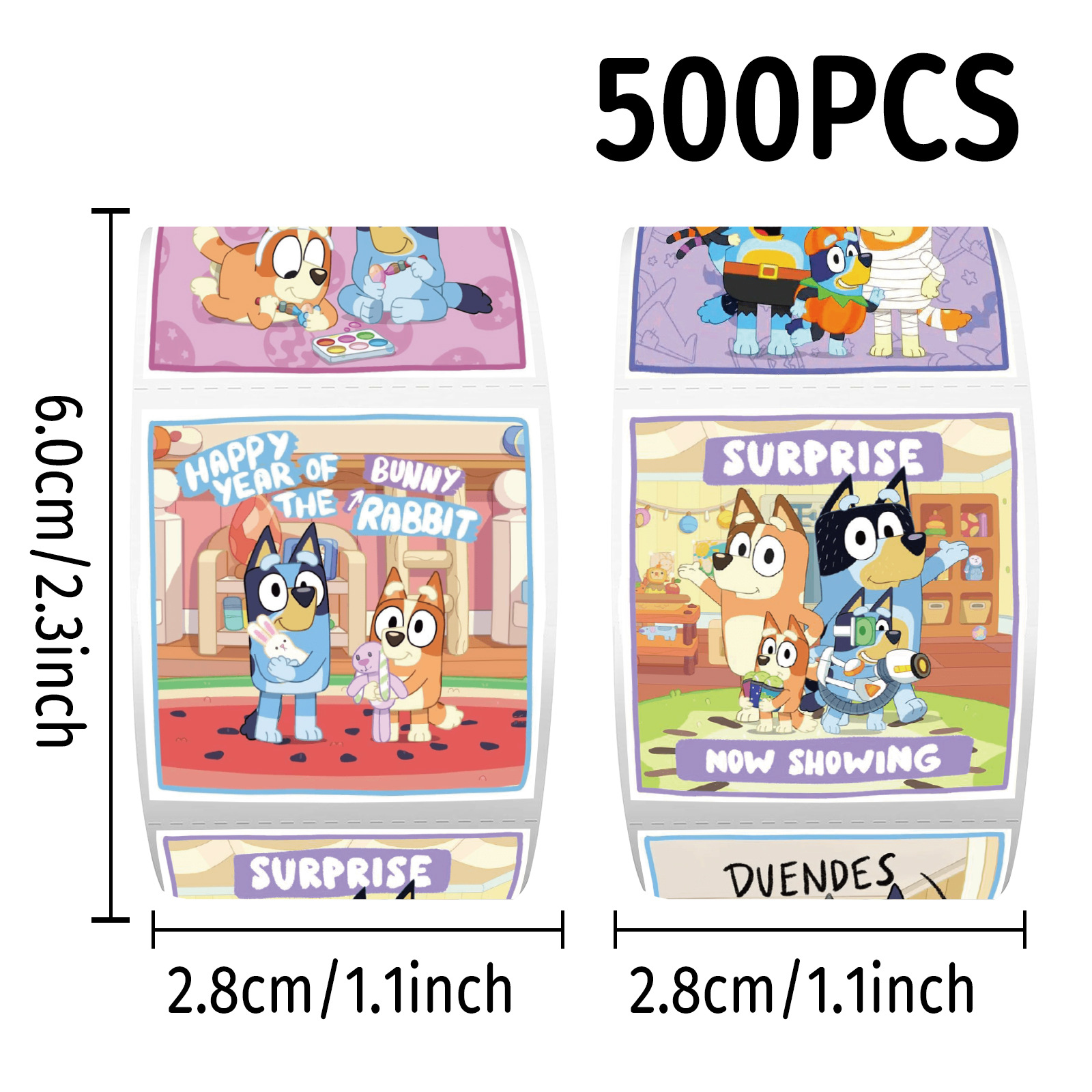 Wholesale 500Pcs/Roll Bluey St – Laptop Accessories Toy Bewertung und Preis