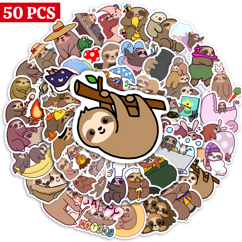 10/25/50PCS Cute Sloth Animal  – Laptop Accessories Girly Bewertung und Preis